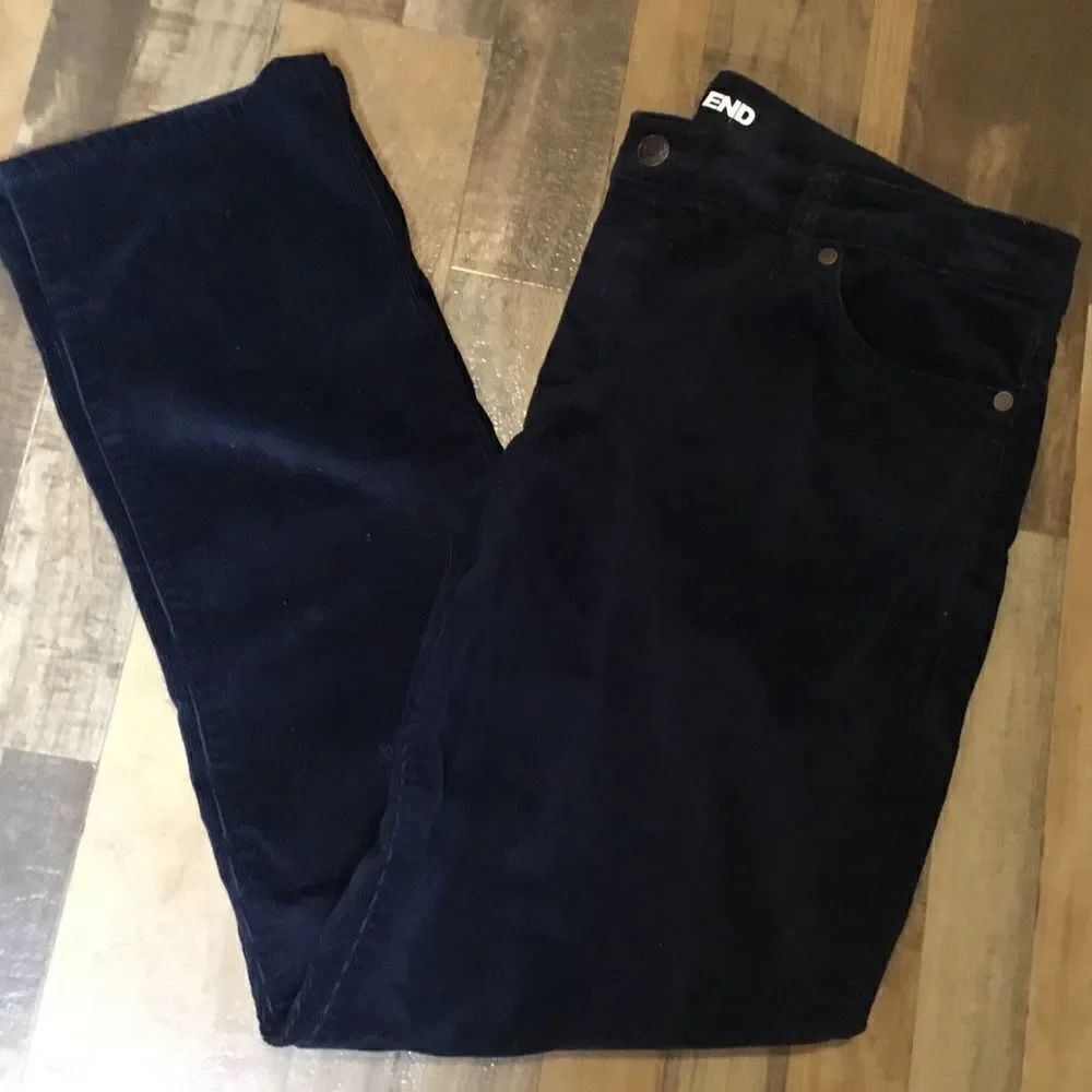 NWOT. Lands’ End Brand Navy Corduroy 5-Pocket Jeans Size 14 Petite
